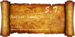 Sallai Tamás névjegykártya